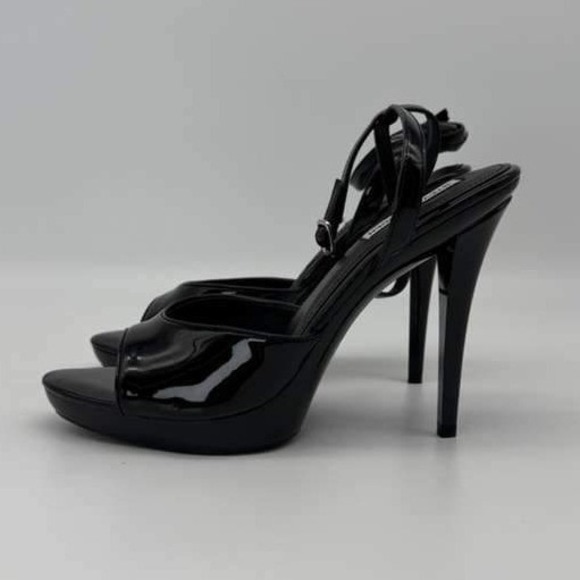 Steve Madden Kitten Black Patent High Heel Sandals - Women's Size 9.5 - NWT - Picture 6 of 6